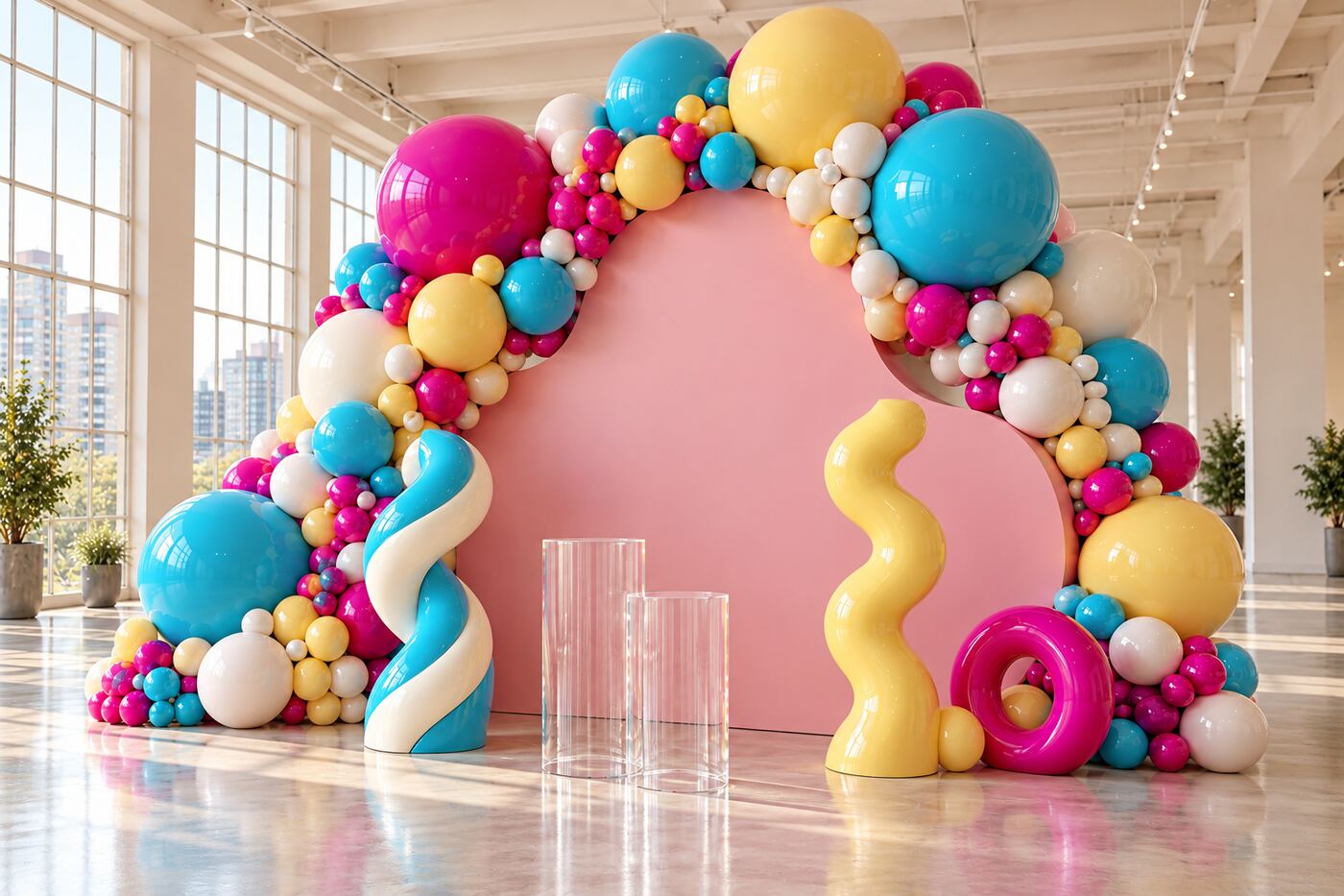 Candy Current original event installation, right three-quarter view