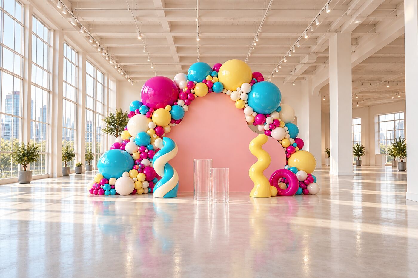 Candy Current original event installation, wide venue view