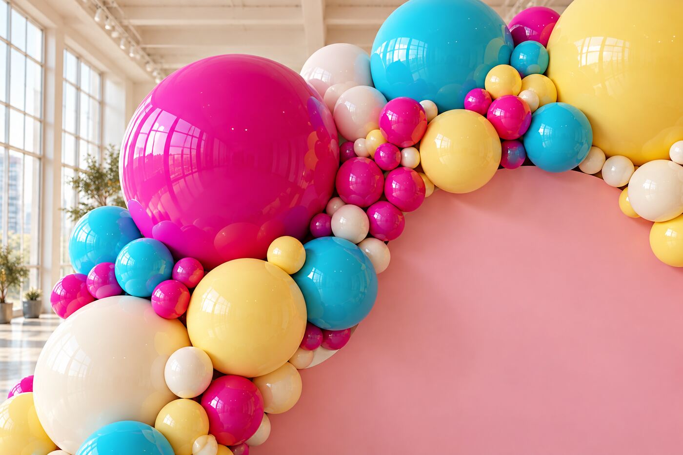Candy Current original event installation, balloon layers detail
