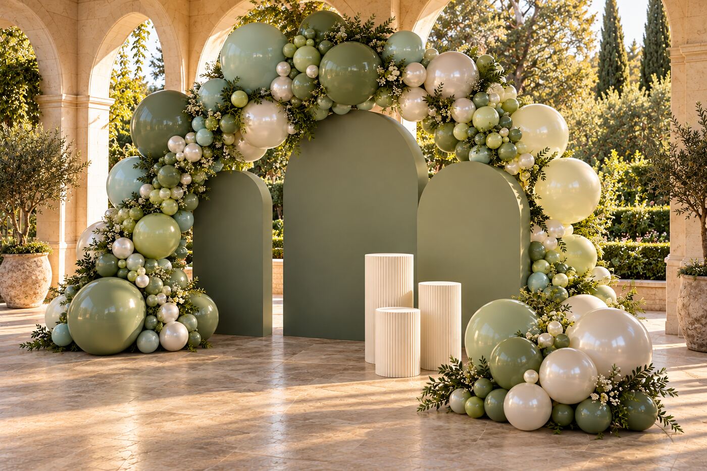 Garden Gala original event installation, right three-quarter view