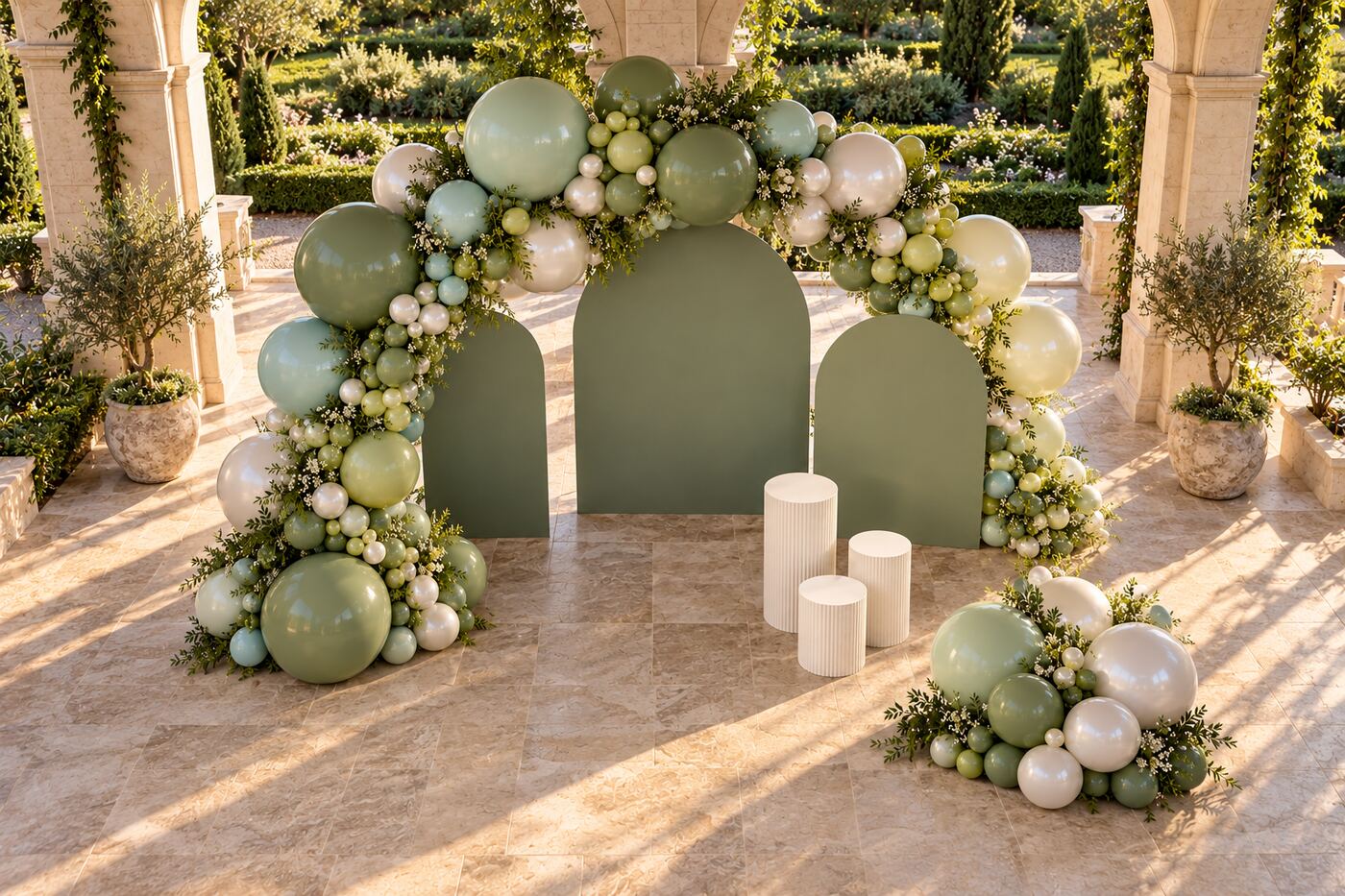 Garden Gala original event installation, elevated high angle view