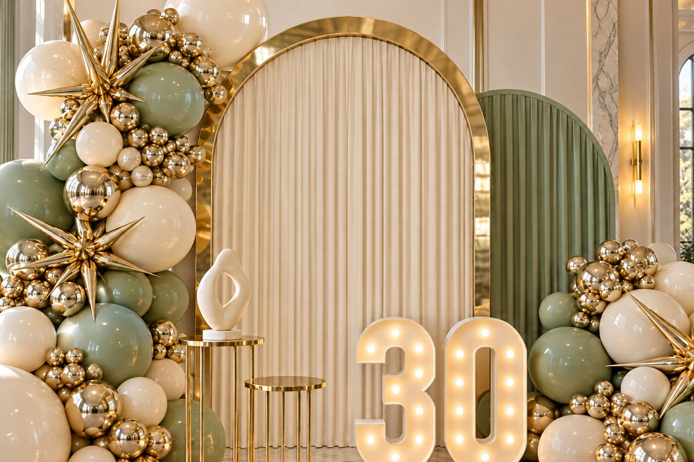 The Gilded Hour — Centered architectural backdrop