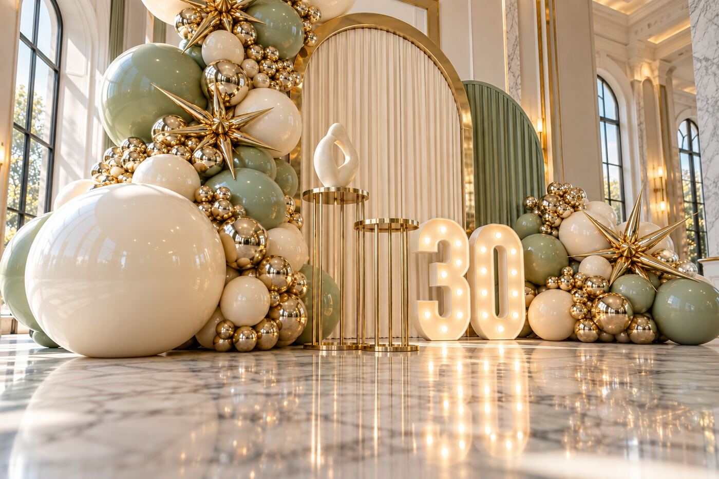 The Gilded Hour — Low floor-level installation base detail