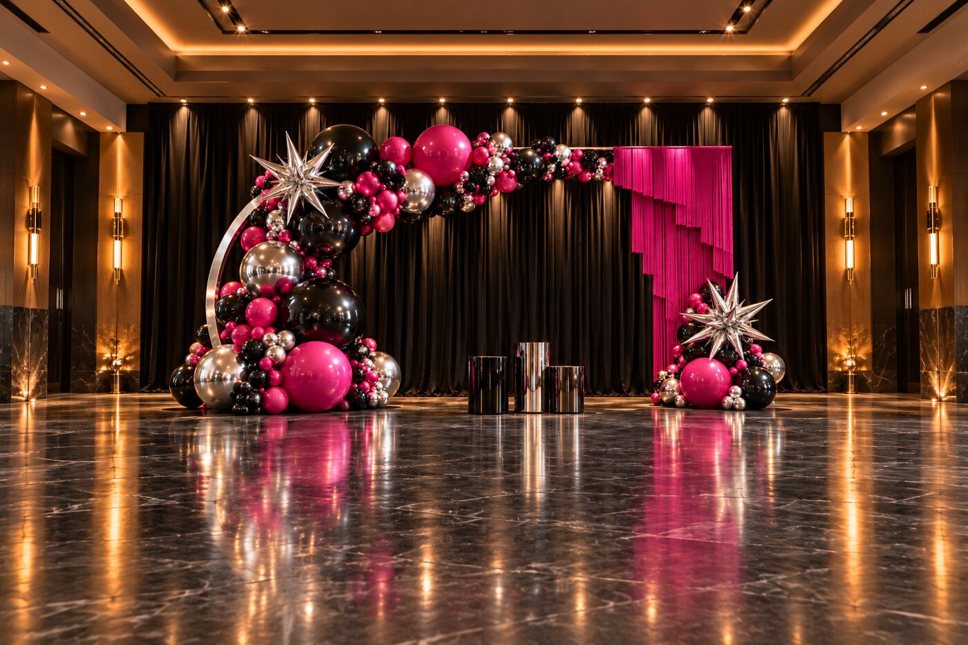Midnight Celebration original event installation, wide venue view